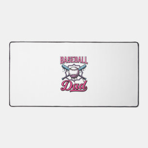 Baseball Dad Vintage Engraving T-Shirt Design (2)_ Desk Mat