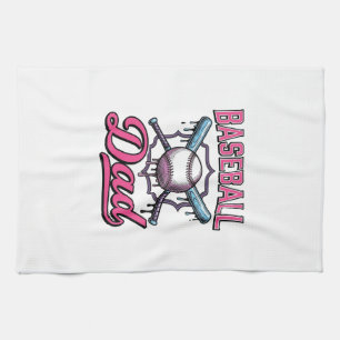 Baseball Dad Vintage Engraving T-Shirt Design (2)_ Kitchen Towel