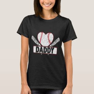 Baseball Daddy Matching Family Softball Baseball L T-Shirt