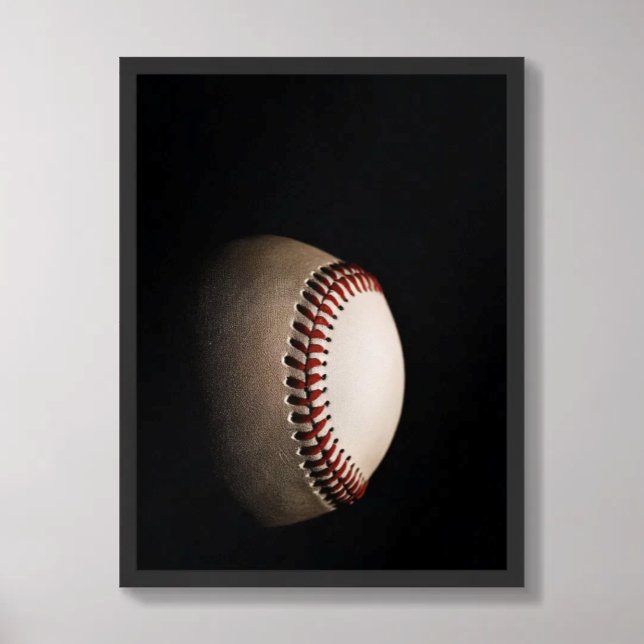 Baseball Dark Textured Minimalist Photo Poster (Creator Uploaded)