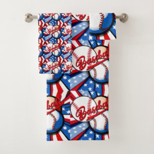 Baseball Days Bath Towel Set
