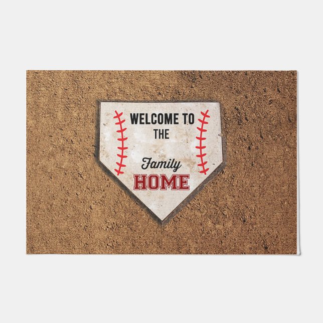  Baseball Decor / Welcome Mat / Baseball Mom (Front)