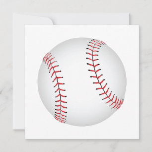 Baseball Design Baseball with Custom BG Colour Holiday Card