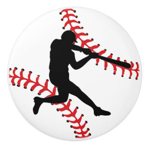 Baseball Design Drawer Pull, Cabinet Knob