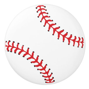 Baseball Design Drawer Pull, Cabinet Knob
