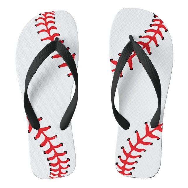 Baseball Design Flip Flops (Footbed)