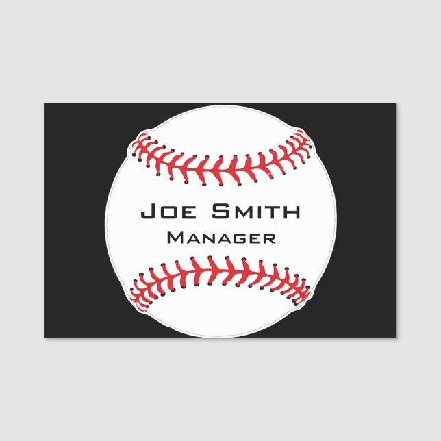 Baseball Design Name Tag (Front)