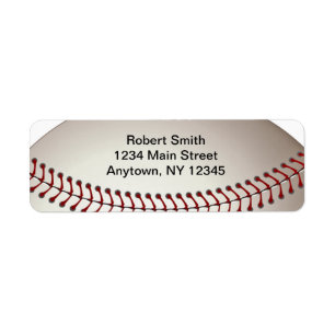 Baseball Design Return Address Labels