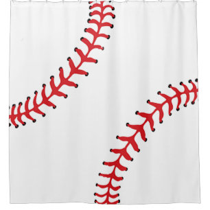 Baseball Design Shower Curtain