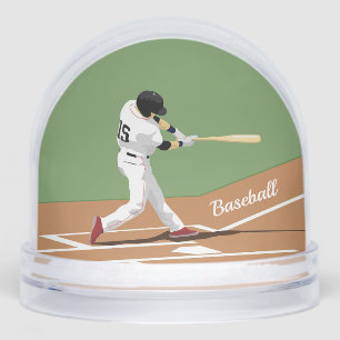Baseball Design Snow Globe