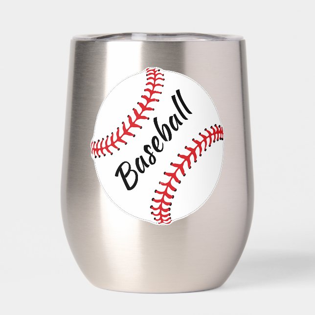 Baseball Design Thermal Wine Tumbler (Back)