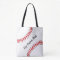 Baseball Design Tote Bag