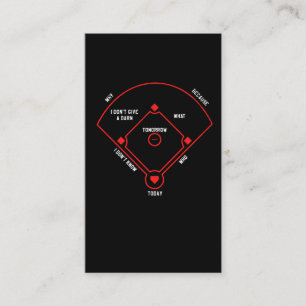 Baseball Diamond Fielding Chart Positions Names Business Card