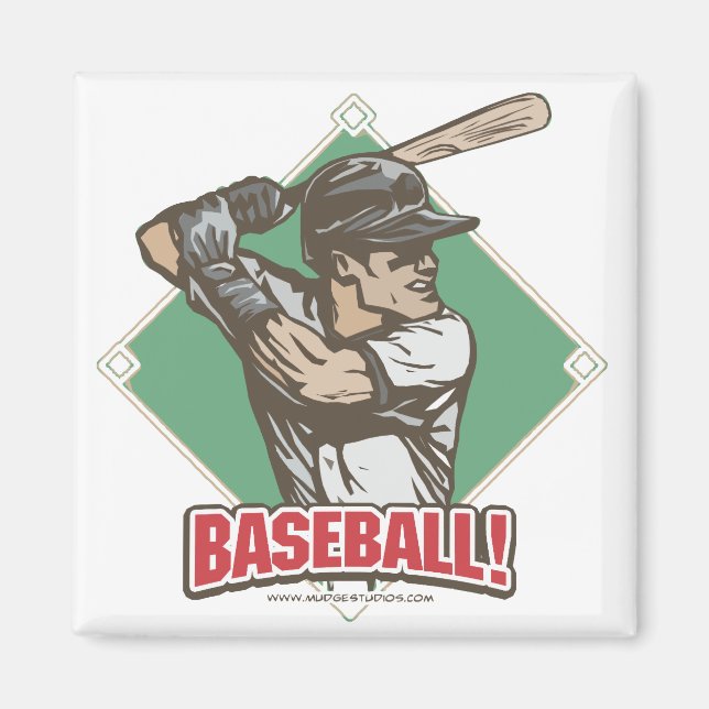 Baseball Diamond Slugger Sports Gear Magnet (Front)