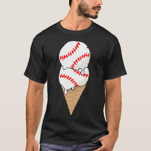 BASEBALL Double Scoop Ice Cream Cone T T-Shirt