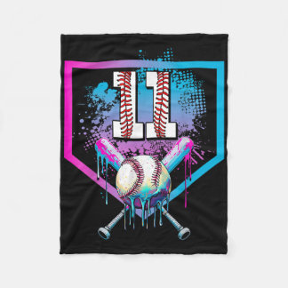Baseball Drip 11th Birthday Home Plate Boy Youth 1 Fleece Blanket