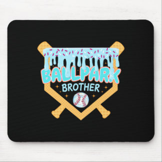 Baseball Drip Ballpark Brother Ice Cream Drip Mouse Pad