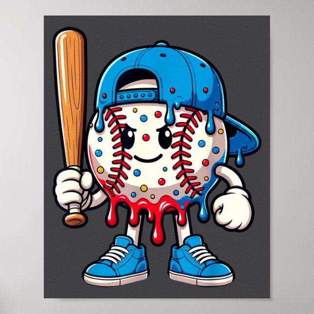 Baseball Drip Baseball Life Style 101 Apparel Yout Poster (Front)