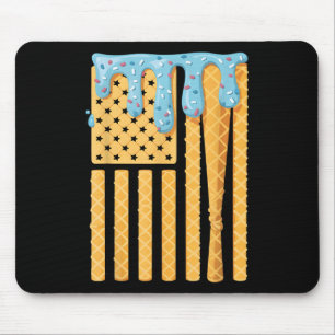 Baseball Drip Bat Boys Dripping Ice Cream American Mouse Pad
