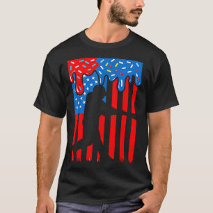 Baseball Drip Boys Dripping Ice Cream 4th July Ame T-Shirt
