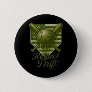 Baseball Drip Boys Ice Cream Camo Usa 4th Of July  2 Inch Round Button
