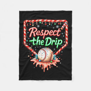 Baseball Drip Boys Ice Cream Christmas Youth Respe Fleece Blanket