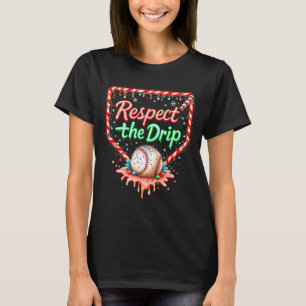 Baseball Drip Boys Ice Cream Christmas Youth Respe T-Shirt