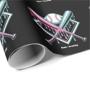 Baseball Drip For Boys Ice Cream Bat – Cool Youth  Wrapping Paper
