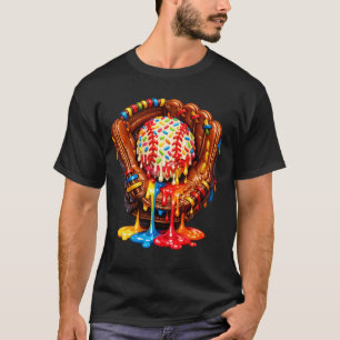 Baseball Drip for Boys Ice Cream Drip Baseball T-Shirt