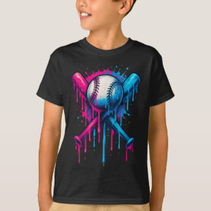 Baseball Drip For Boys Ice Cream Drip Toddler Boys T-Shirt