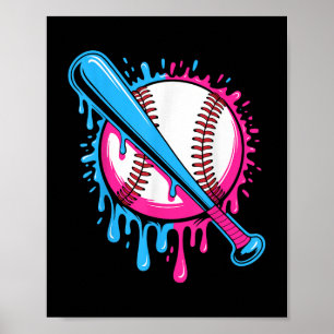 Baseball Drip For Boys Ice Cream Drip Youth Boys B Poster