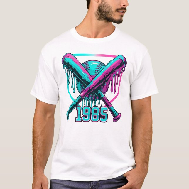 Baseball Drip For Boys Ice Cream Drip Youth Boys  T-Shirt (Front)
