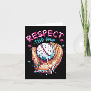 Baseball Drip For Boys Ice Cream Respect The Drip Card