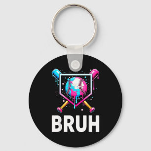 Baseball Drip Funny Bruh Ice Cream Dripng Matching Keychain
