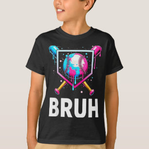 Baseball Drip Funny Bruh Ice Cream Dripng Matching T-Shirt