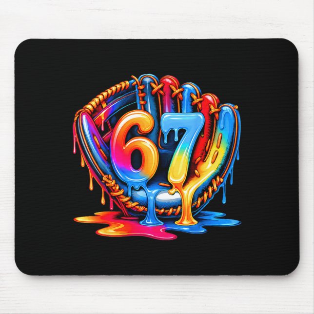 Baseball Drip Ice Cream 67 Baseball Lifestyle 101  Mouse Pad (Front)