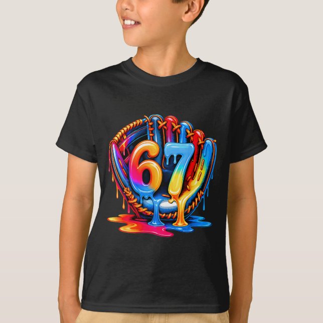 Baseball Drip Ice Cream 67 Baseball Lifestyle 101  T-Shirt (Front)
