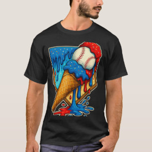 Baseball Drip Ice Cream 6 7 Number 67 Six Seven Me T-Shirt