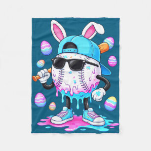 Baseball drip ice cream apparel youth boy happy fleece blanket