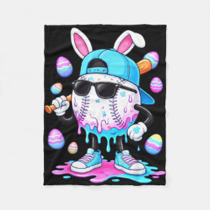 Baseball drip ice cream apparel youth boy happy fleece blanket
