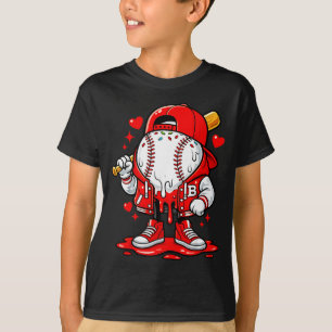 Baseball Drip Ice Cream Apparel Youth Boy Valentin T-Shirt