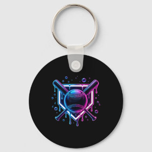 Baseball Drip Ice Cream Bat Kids  Keychain