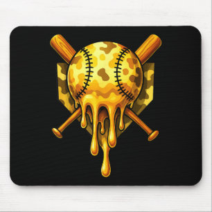 Baseball Drip Ice Cream Camo Cool Design Mouse Pad