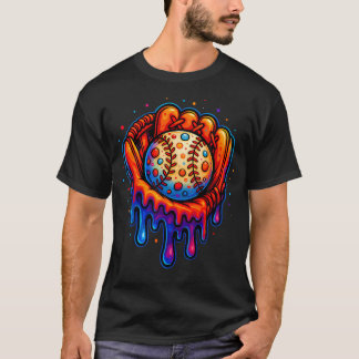 Baseball Drip Ice Cream Drip Sport Player Men T-Shirt