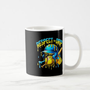 Baseball Drip Ice Cream Dripping Respect The Drip  Coffee Mug