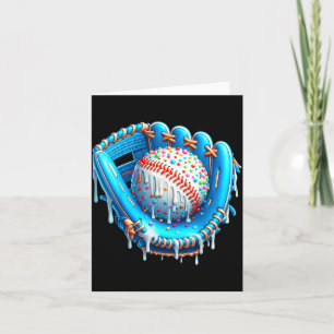 Baseball Drip Ice Cream Glove With Sprinkles Ball  Card