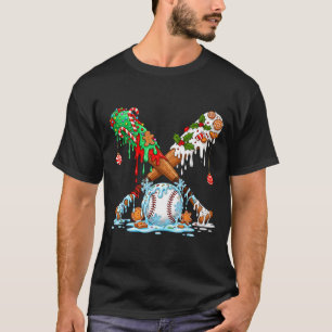 Baseball Drip Ice Cream Men Boys Christmas Basebal T-Shirt