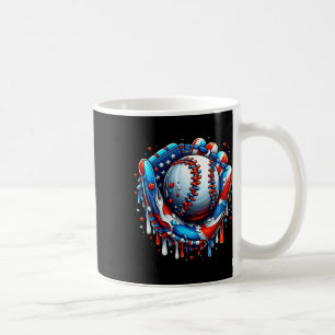 Baseball Drip Ice Cream Sprinkles Baseball Glove 4 Coffee Mug