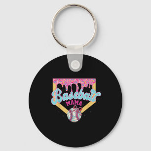 Baseball Drip Mama Ice Cream Drip Kids Boys Baseba Keychain