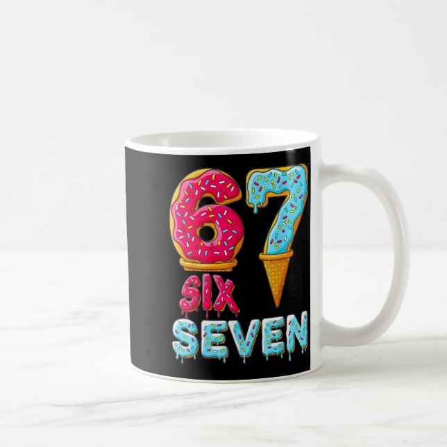 Baseball Drip Number 67 Player 67 Meme Ice Cream D Coffee Mug (Right)
